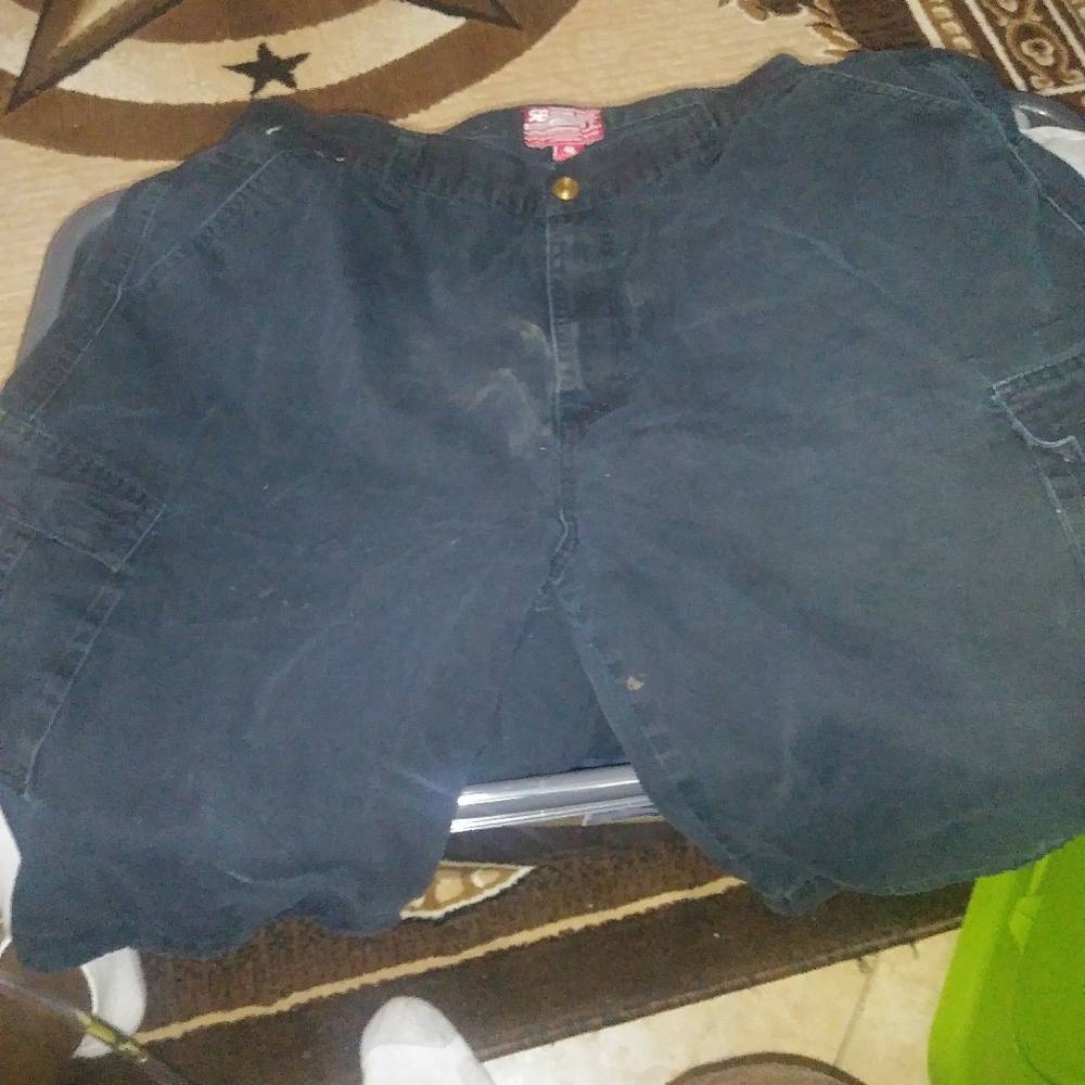 Black cargo shorts